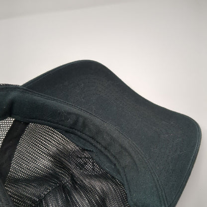 Zyia Active Patch Snapback Trucker Hat Black One Size Solid Mesh Back