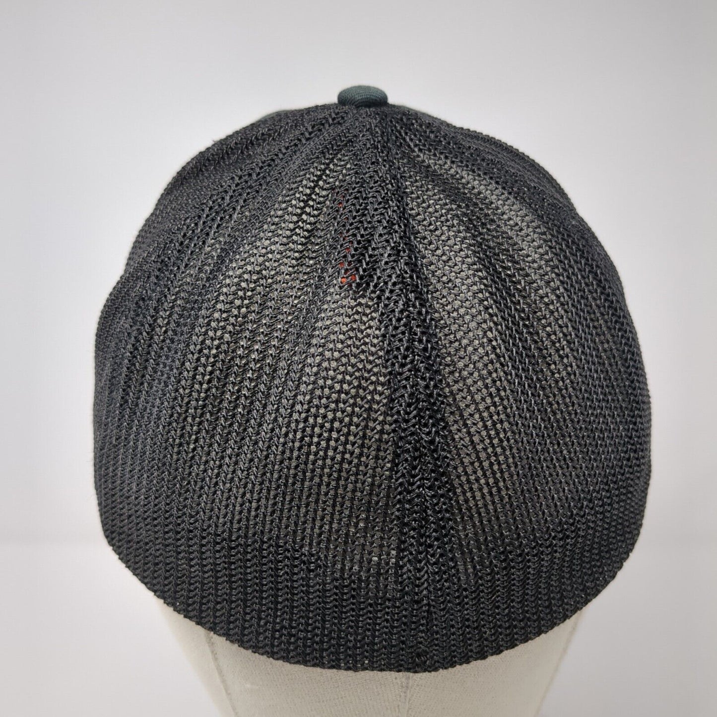 Pine Trees USA Flag Fitted Mesh Back Trucker Hat Black One Size Columbia