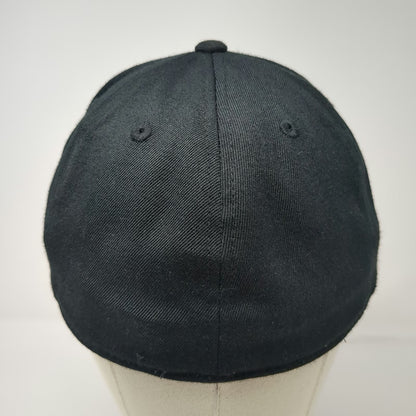210 Fitted Baseball Cap Black 7 5/8 TB12 Logo Raised Embroidery Structured Hat
