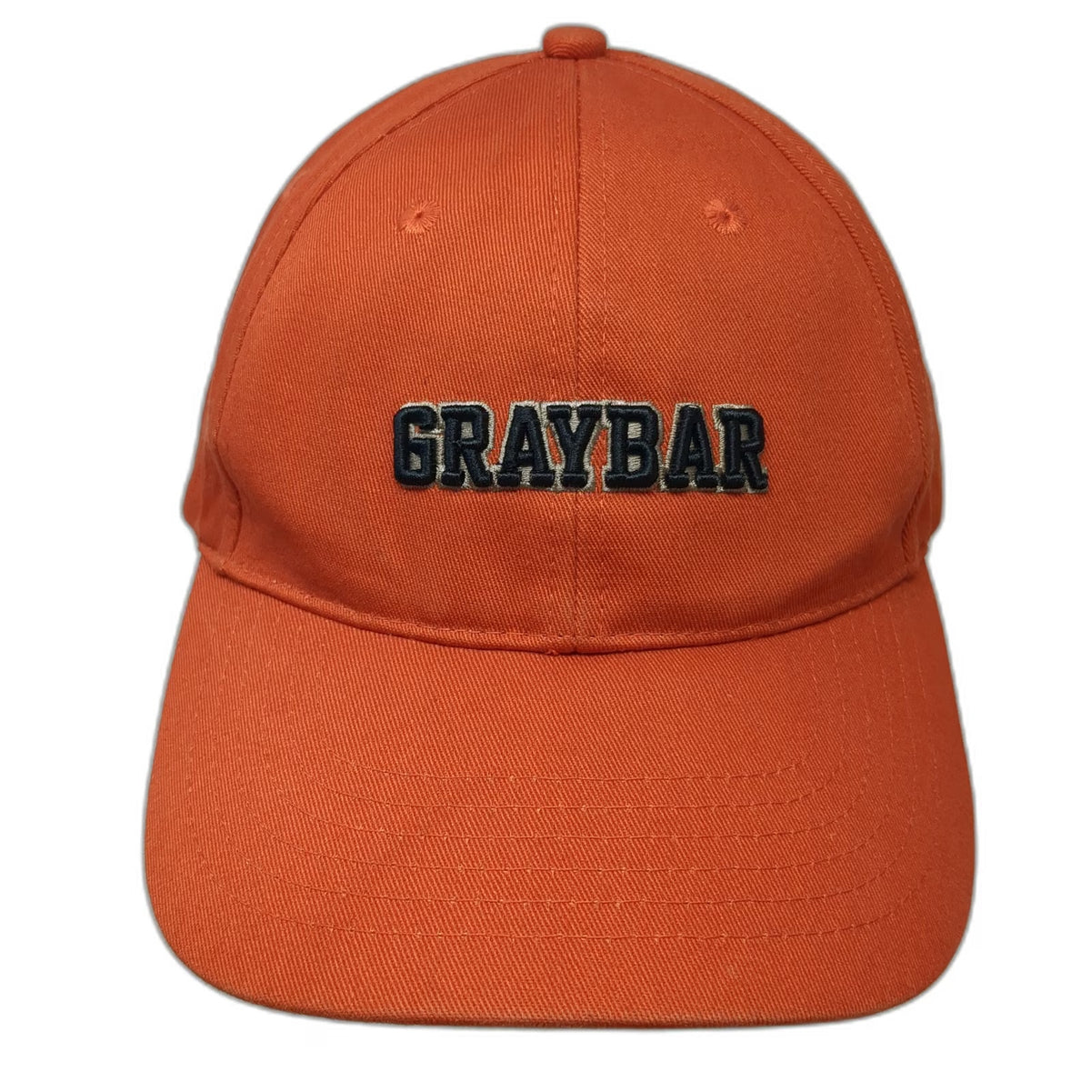 K-Products Graybar Baseball Cap Orange One Size Strapback Embroidered Logo Hat