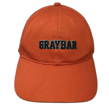 K-Products Graybar Baseball Cap Orange One Size Strapback Embroidered Logo Hat