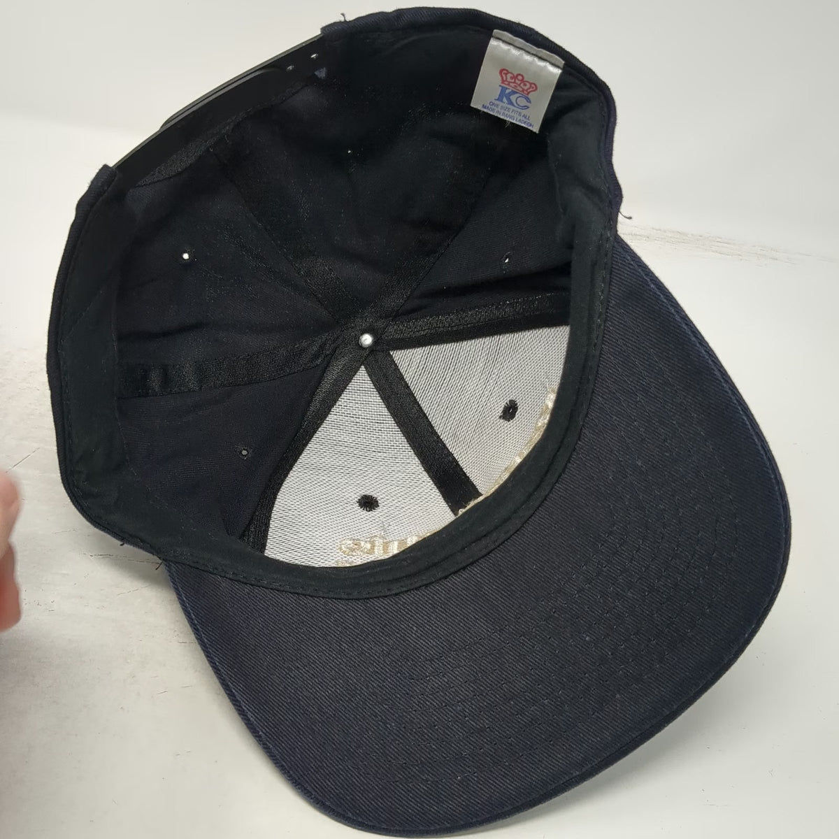 KC Panasonic Heavy Duty Sound Hat Black Snapback Structured Cotton Vintage