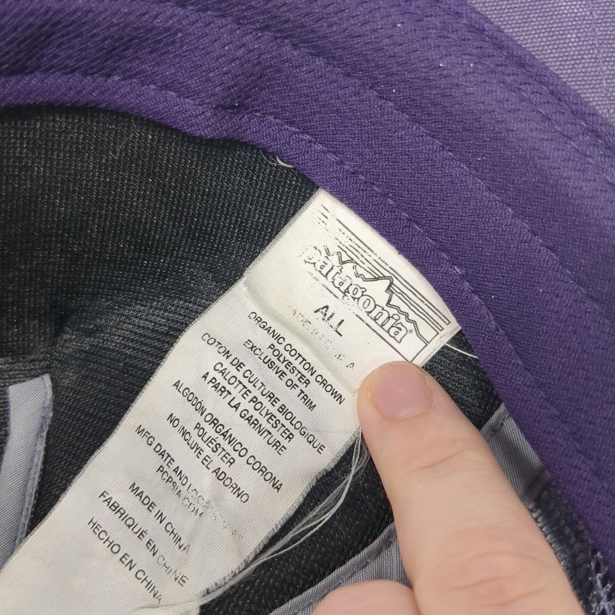 Patagonia Trucker Hat Purple One Size Half Dome Mountain Graphic Mesh Snapback