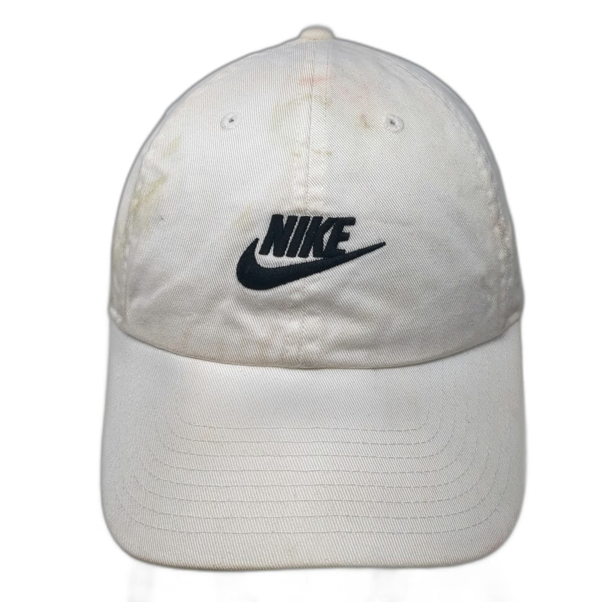 Nike Baseball Cap White Slideback Cotton Embroidered Swoosh Logo Adjustable Hat