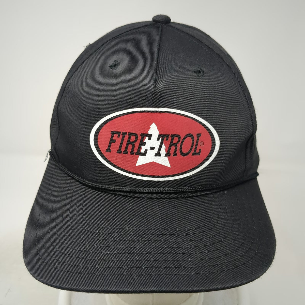 RCC Fire-Trol 5 Panel Black Hat One Size Snapback Cord Patch Wildland Fire