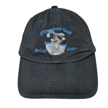 Snow Shoe Golf McCall Idaho Strapback Hat Black OSFA Adjustable Port Authority