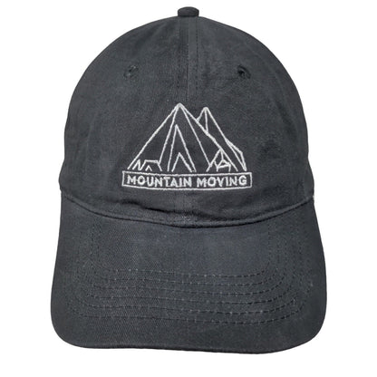 Mountain Moving Slideback Hat Black One Size Embroidered 6 Panel Port & Company