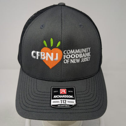 Richardson Trucker Hat Gray One Size Mesh Back Snapback New Jersey Foodbank