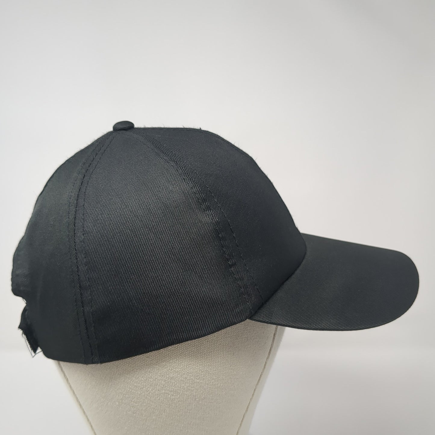 Unbranded Strapback Hat Black One Size Adjustable Outdoor 6 Panel Blank