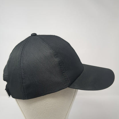 Unbranded Strapback Hat Black One Size Adjustable Outdoor 6 Panel Blank