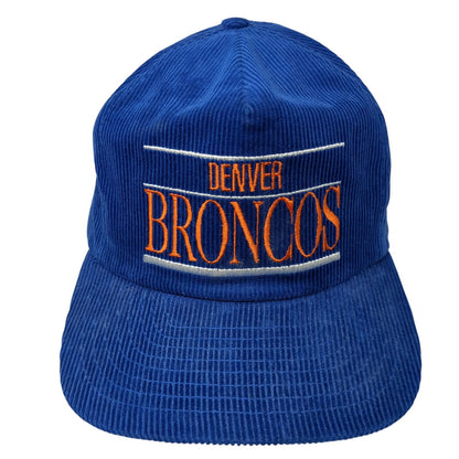 Denver Broncos NFL Annco Cap Blue Orange One Size Corduroy Snapback Hat D Logo