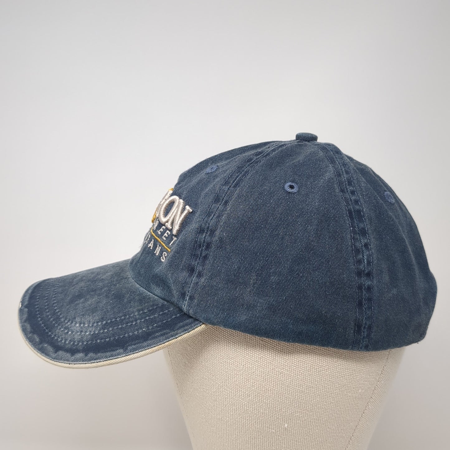 Bourbon Street New Orleans Strapback Hat Blue One Size Adjustable