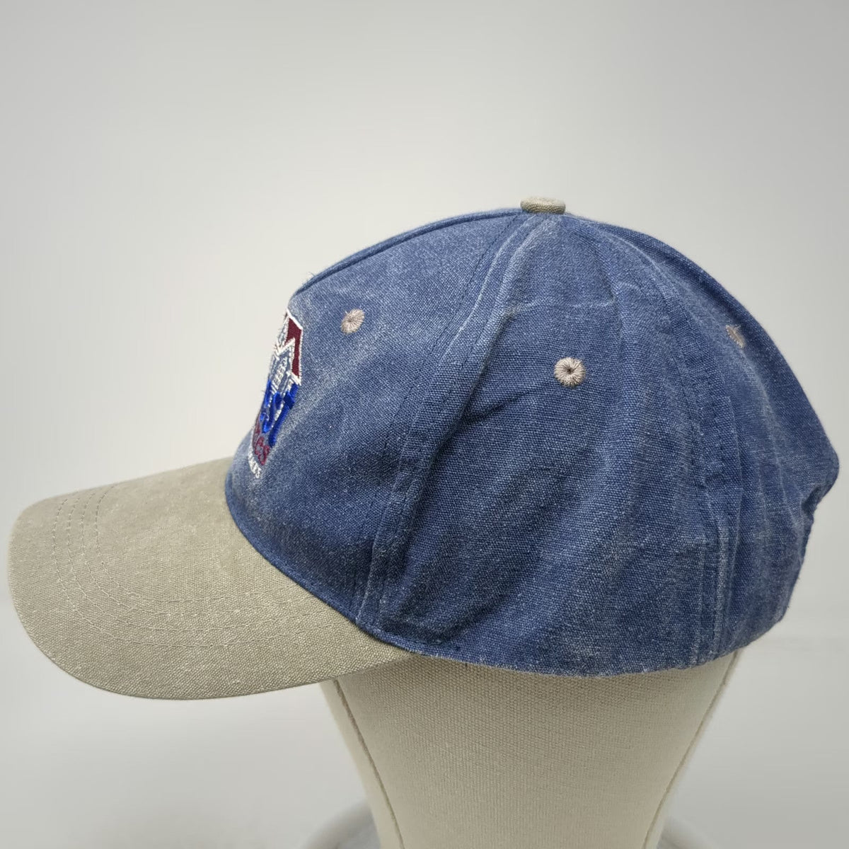 Cobra 5 Panel Blue One Size Snapback Hat Harvest Homes Two Tone Washed Cotton