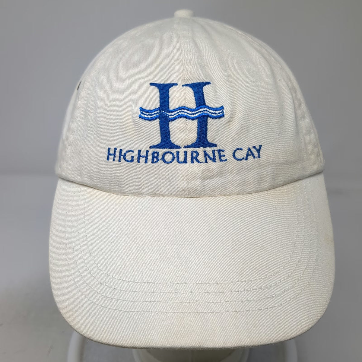 Anvil Baseball Cap White One Size Highbourne Cay Exuma Bahamas Strapback Hat