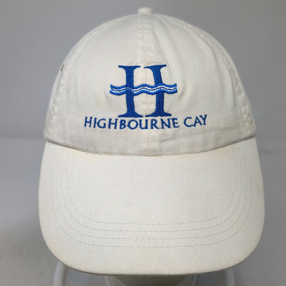 Anvil Baseball Cap White One Size Highbourne Cay Exuma Bahamas Strapback Hat