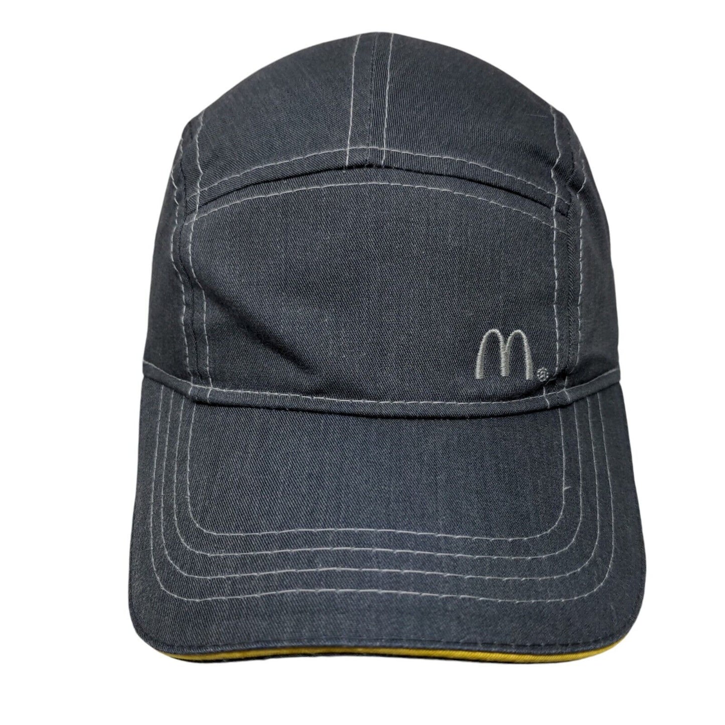 McDonald's Slideback 5 Panel Hat Gray One Size Solid Employee Uniform