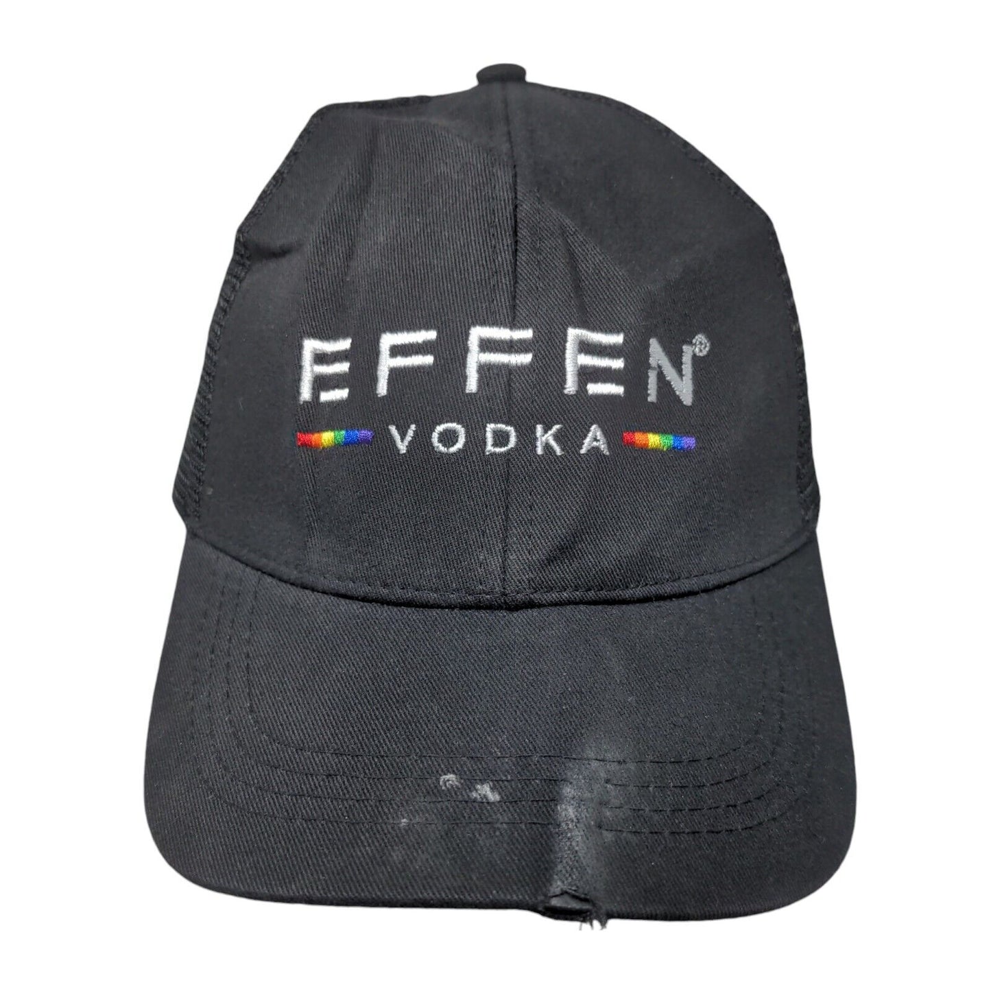 Effen Vodka Strapback Trucker Hat Black One Size Drink Responsibly Mesh Back