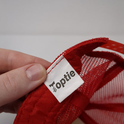 Toptie Snapback Mesh Back Trucker Hat Red One Size Colorblock Blank