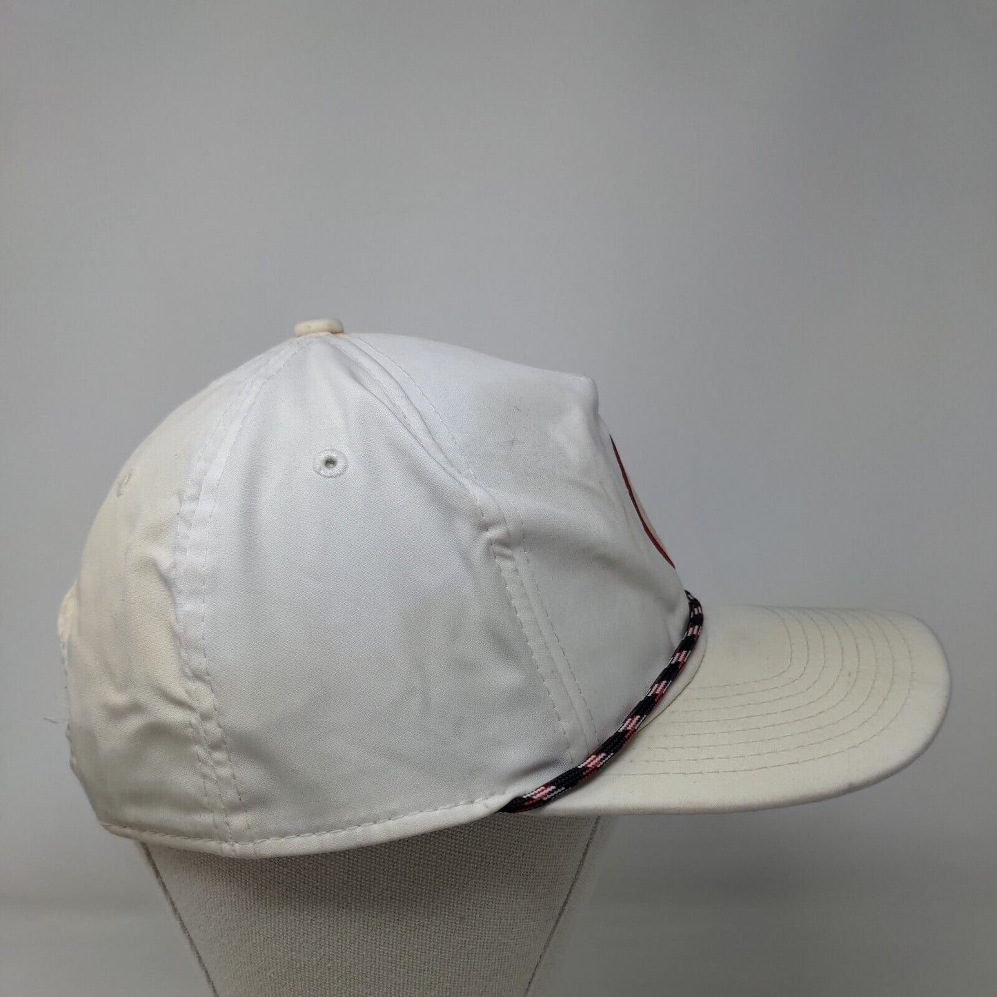 Seahorse Snapback Trucker Hat White OSFA Adjustable Embroidered Rope Imperial