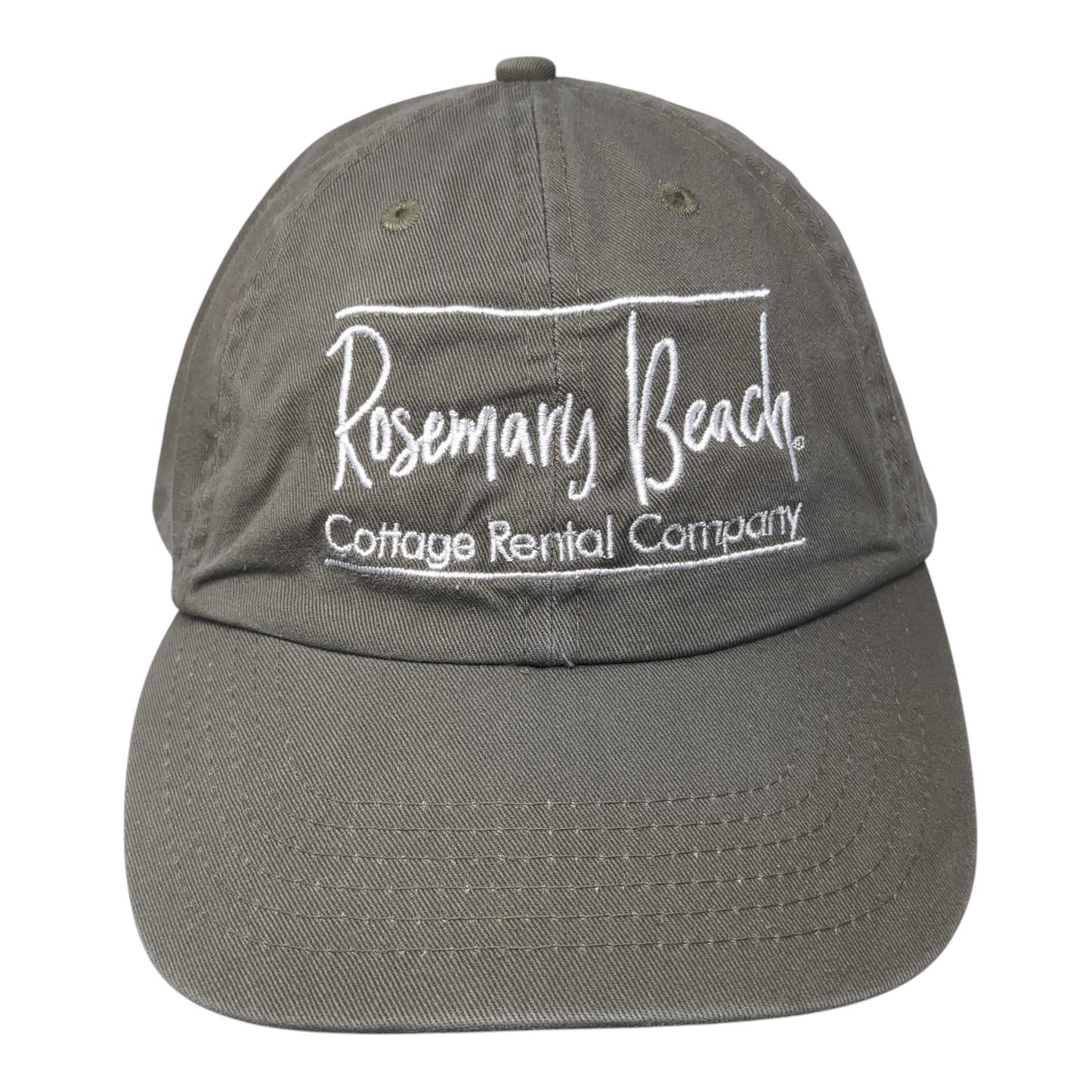 Rosemary Beach Cottage Rental Company Baseball Cap Brown One Size Adjustable