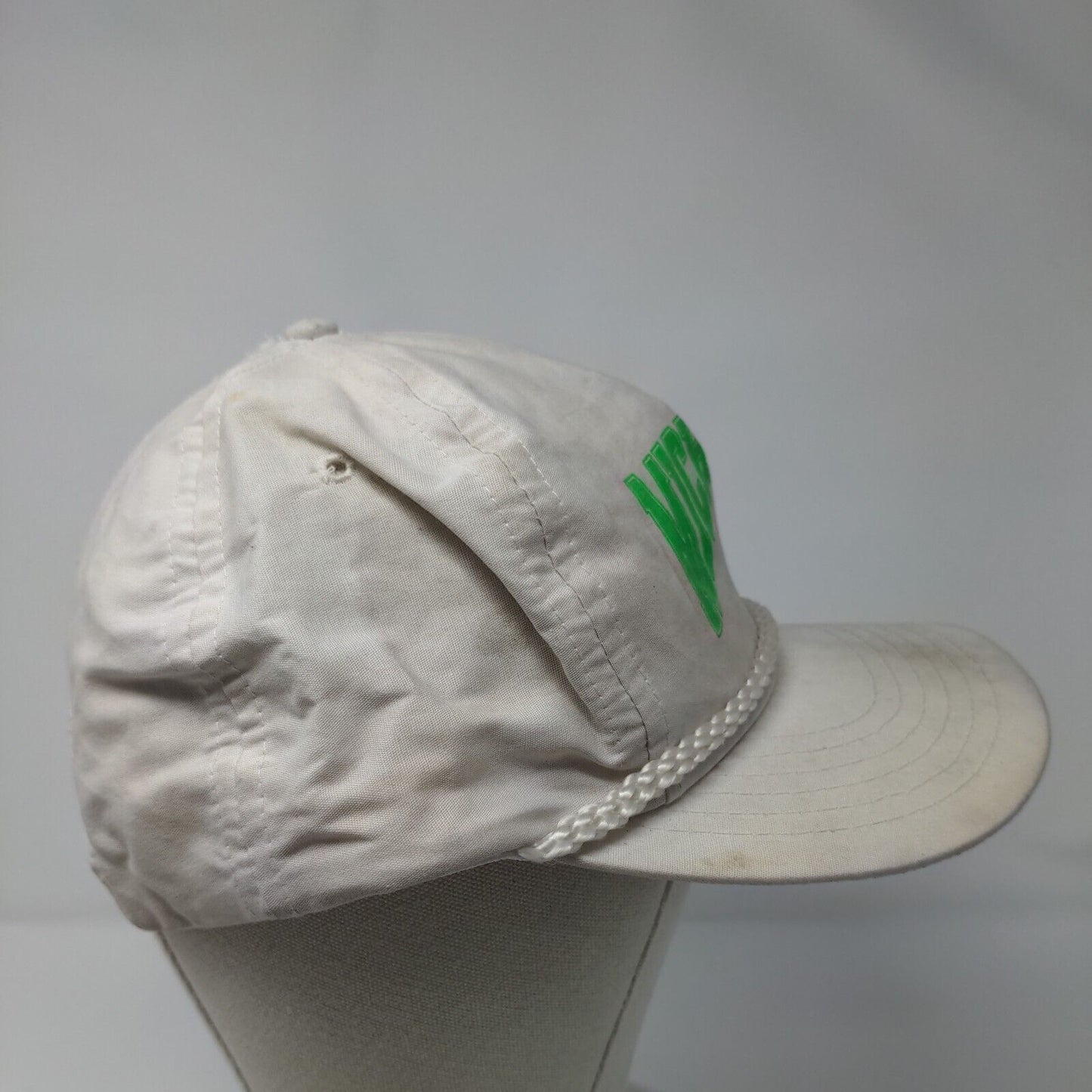 Michigan Snapback Rope Hat White OSFA Adjustable Solid Outdoor