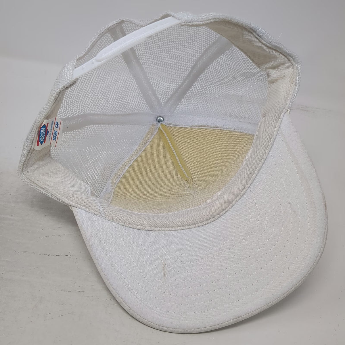 Nissin BMS Consulting Machine Works White One Size Trucker Hat Snapback Mesh