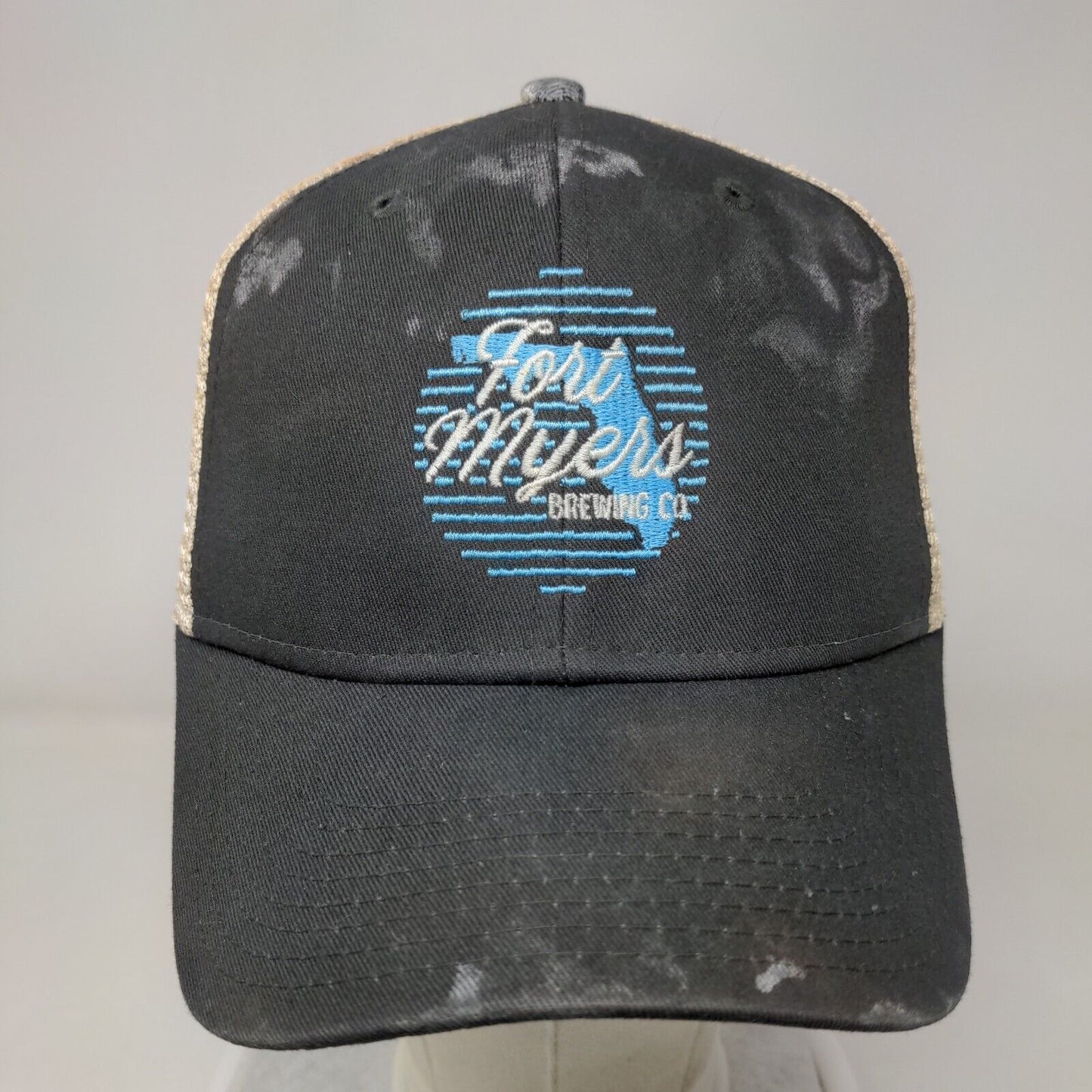 Fort Myers Brewing Co. Strapback Mesh Back Trucker Hat Gray One Size Ouray