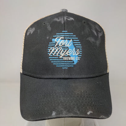 Fort Myers Brewing Co. Strapback Mesh Back Trucker Hat Gray One Size Ouray