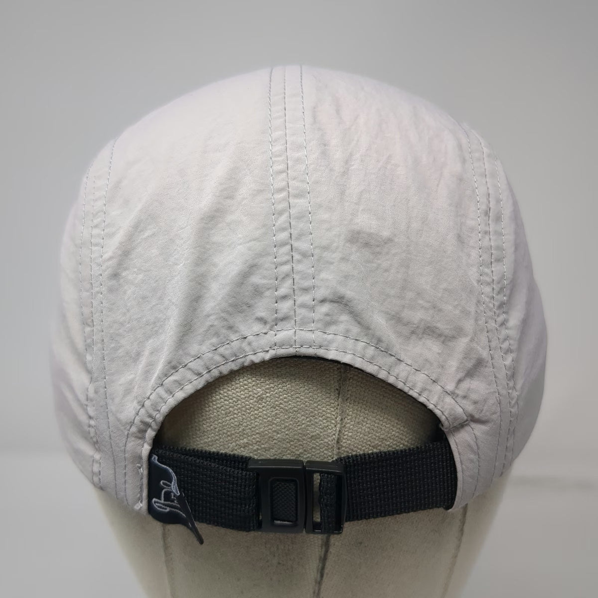 The Dome Swap 5 Panel Gray Blue Magoo Skier One Size Slideback Flat Brim Hat