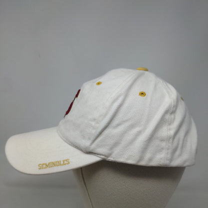 Headmaster Men's Strapback Hat White OSFA Embroidered Florida State Seminoles