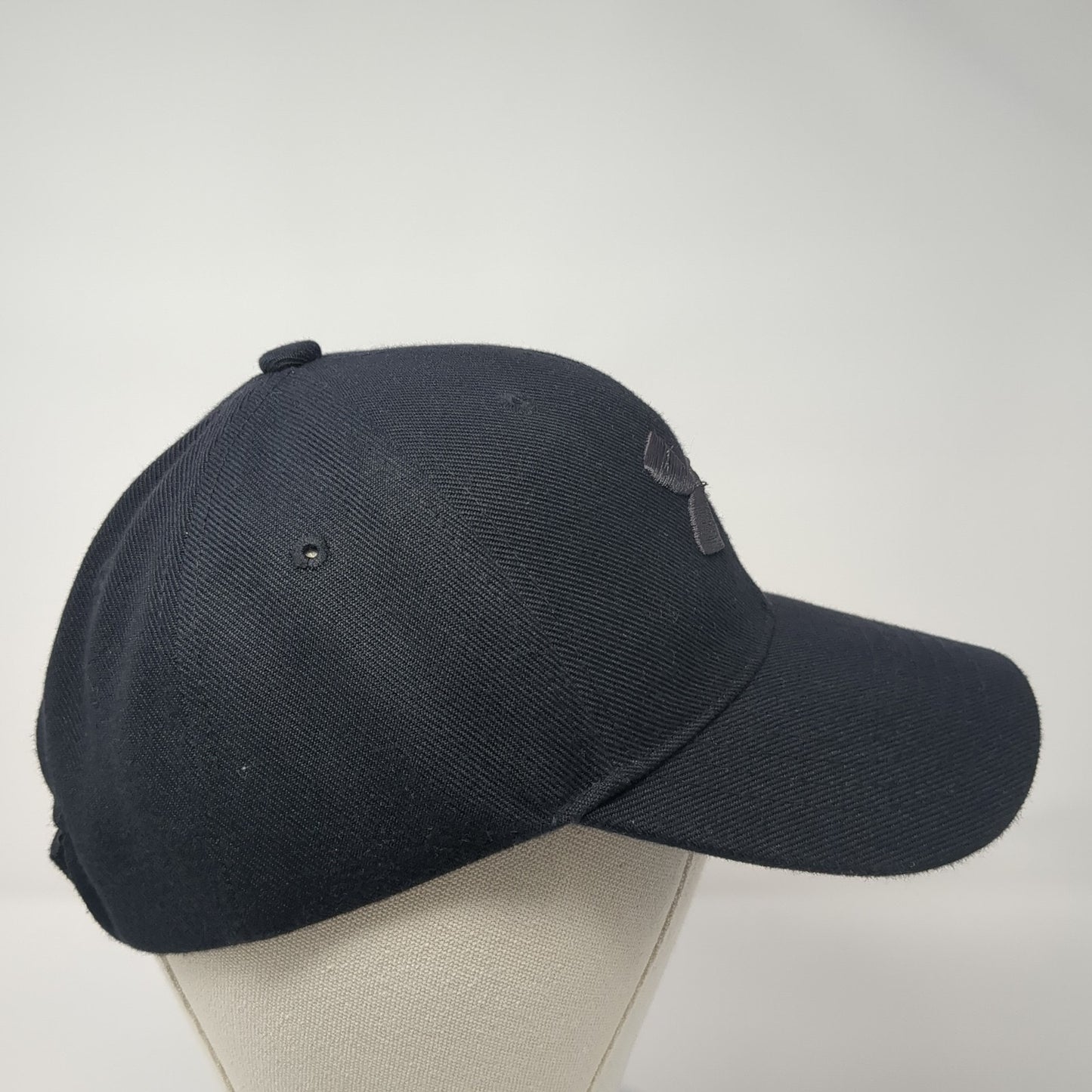 Under Armour Spell Out Strapback Hat Black One Size Embroidered Logo