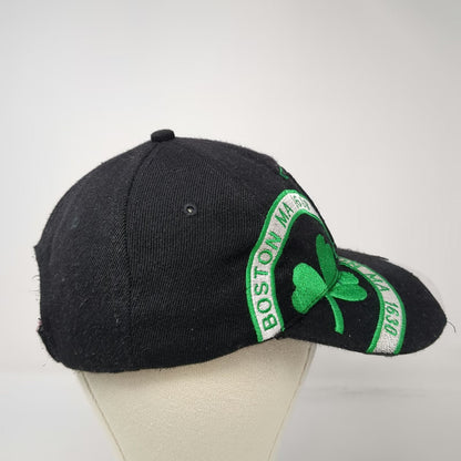 Baystate Apparel Baseball Cap Black One Size Boston MA 1630 Shamrock Clover Hat