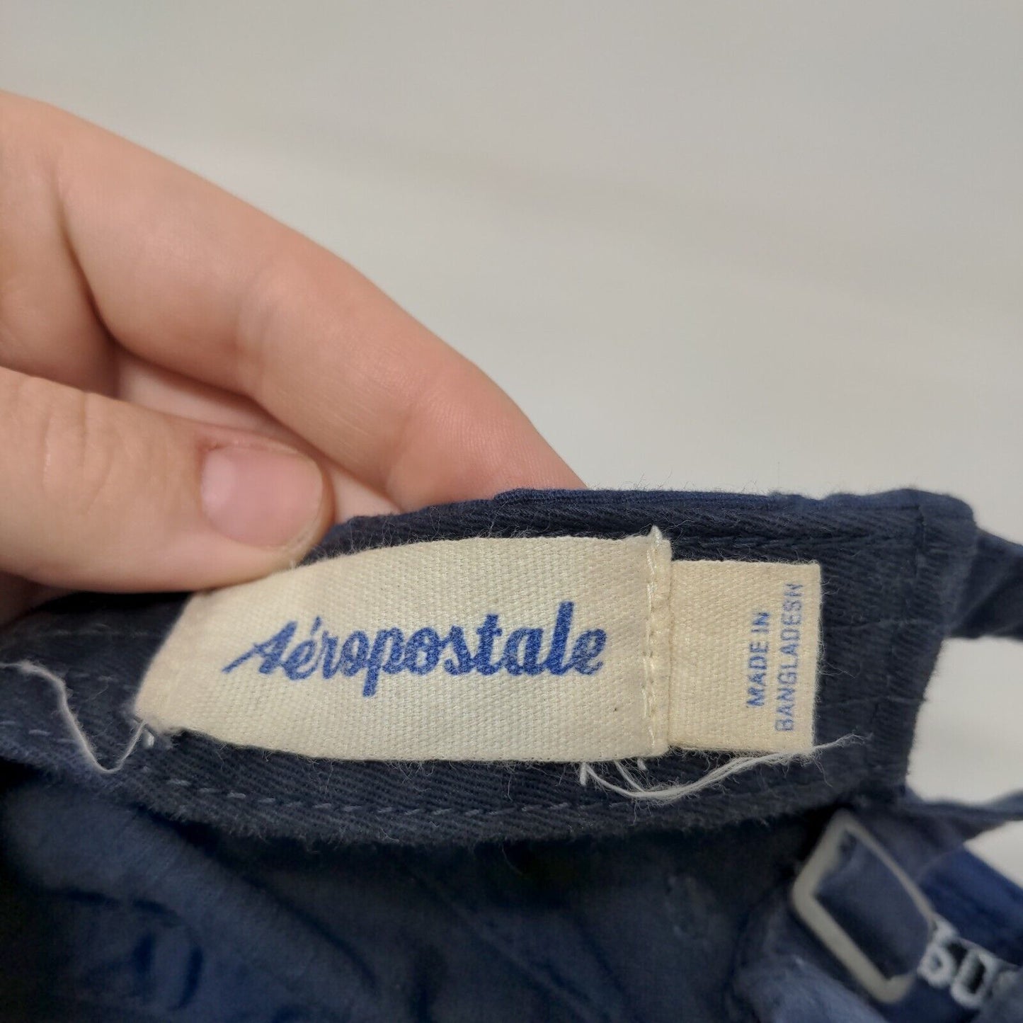 Aeopostale Slideback Hat Blue One Size Adjustable Vent Holes 6 Panel
