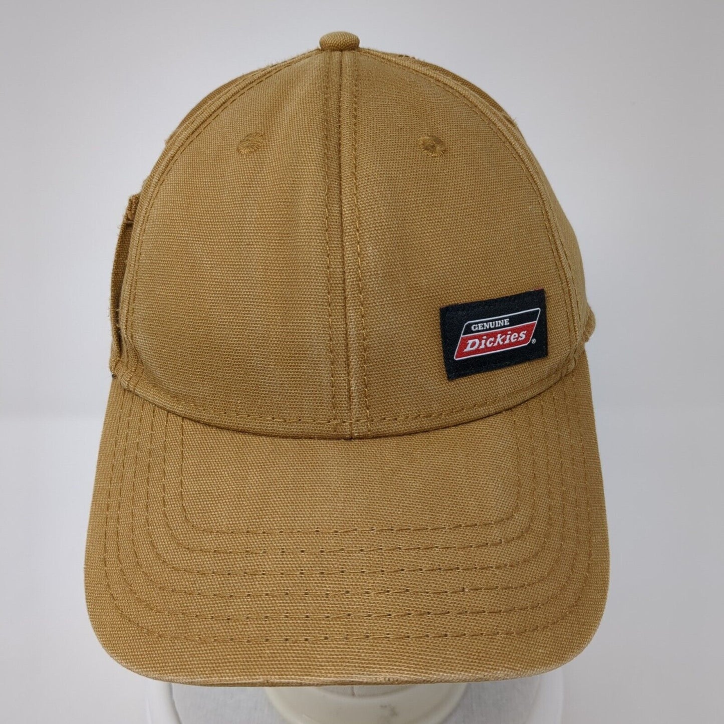 Genuine Dickies Patch Strapback Hat Tan One Size Adjustable 6 Panel