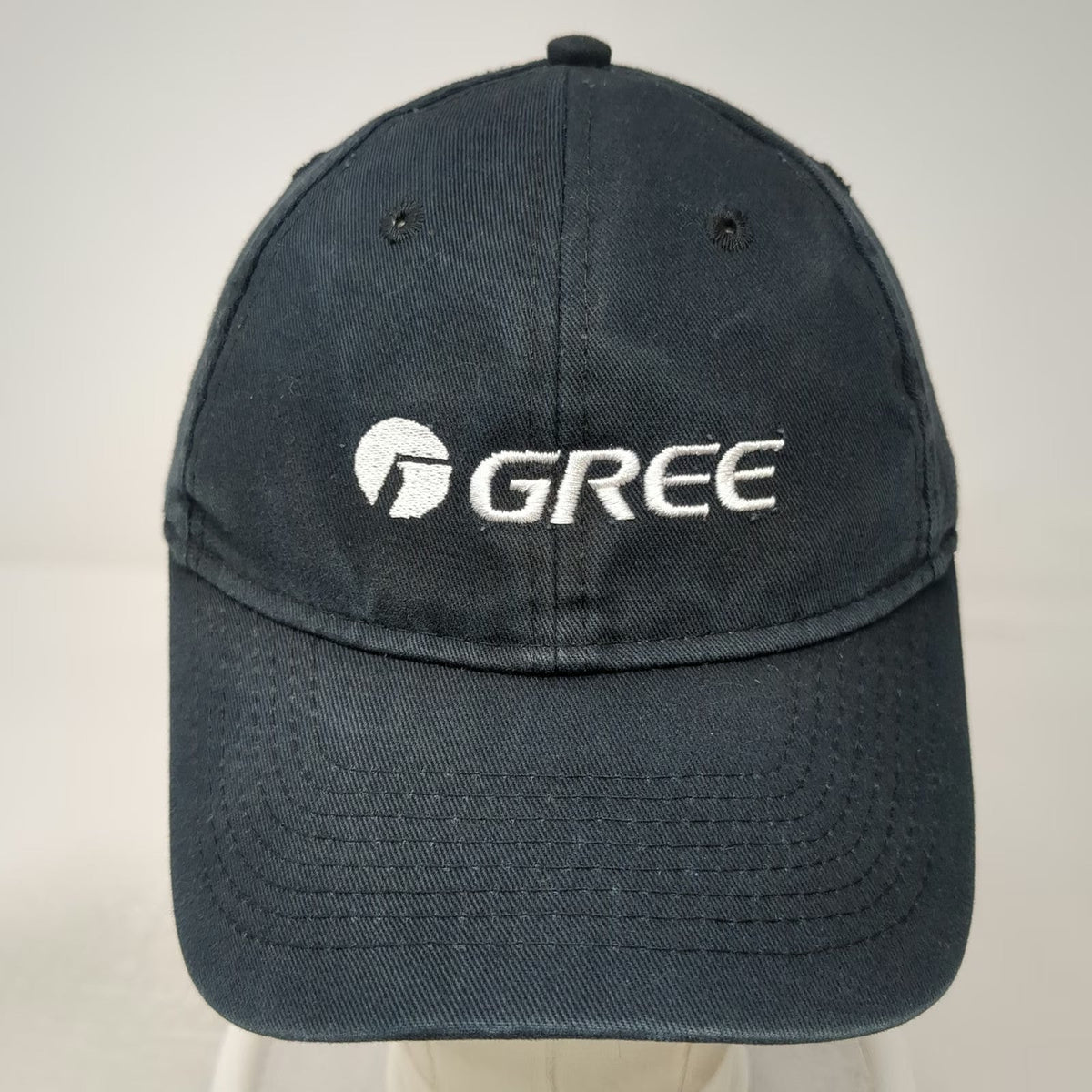 Port & Company Baseball Cap Black One Size Strapback Cotton Embroidered Gree Hat