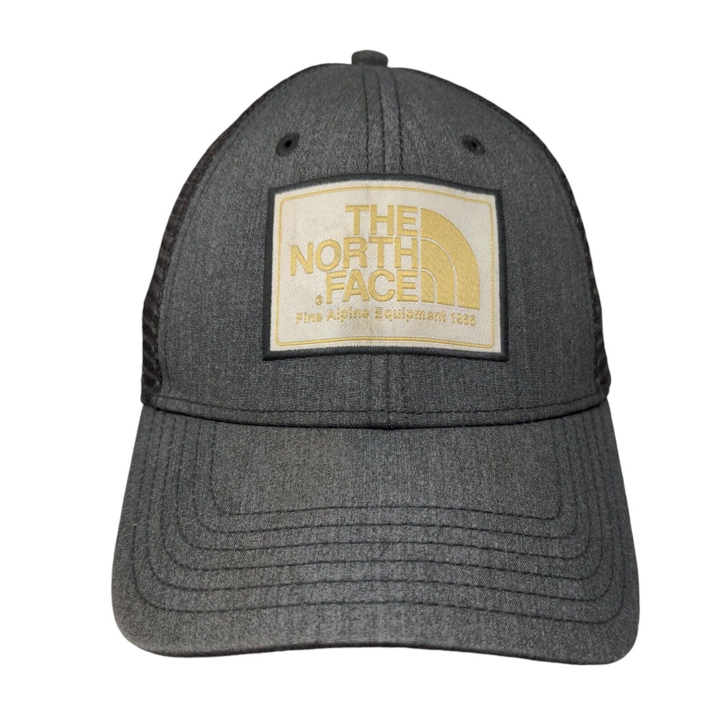 The North Face Snapback Mesh Back Trucker Hat Gray One Size 6 Panel