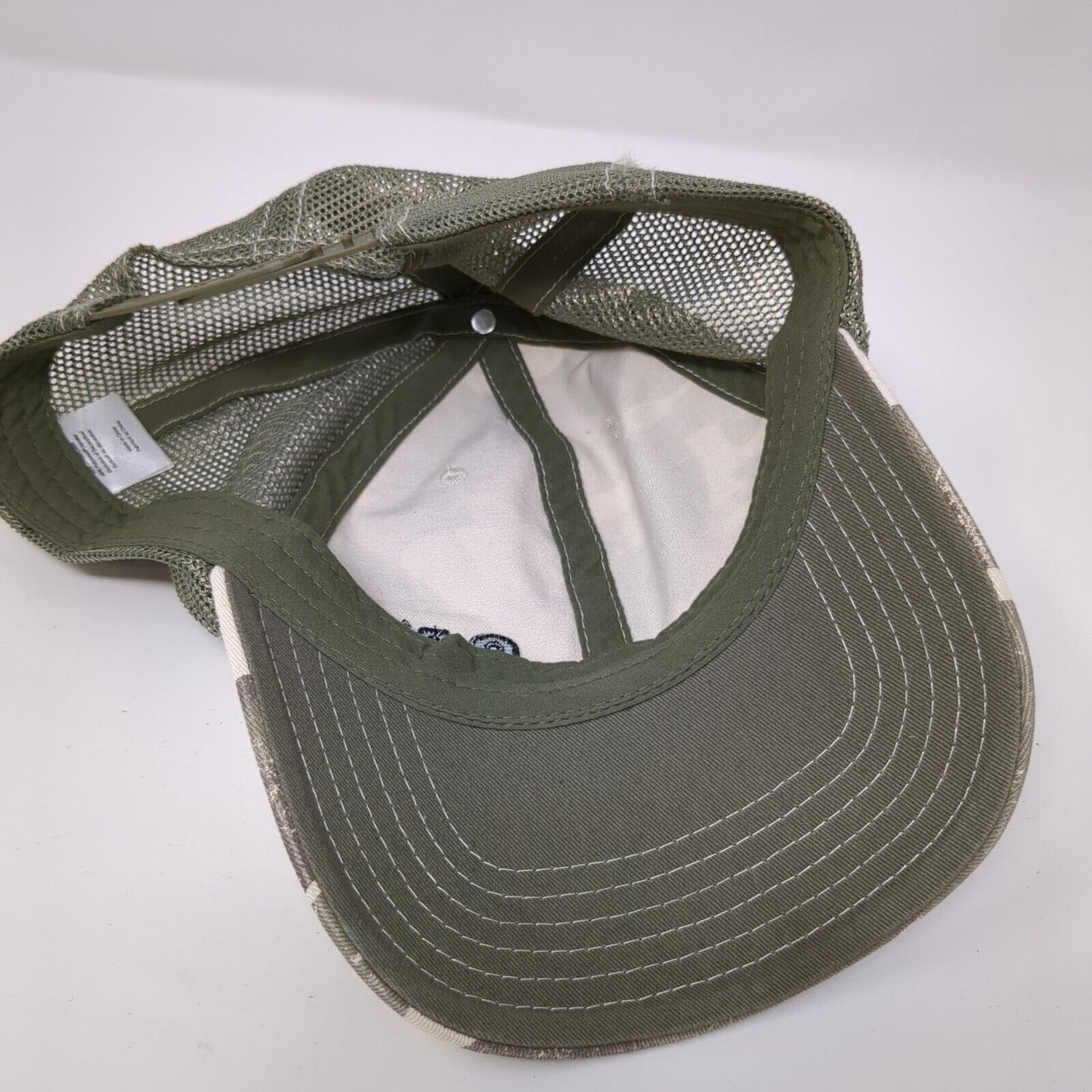 CAT Snapback Trucker Hat Camouflage One Size Adjustable Embroidered Mesh Back