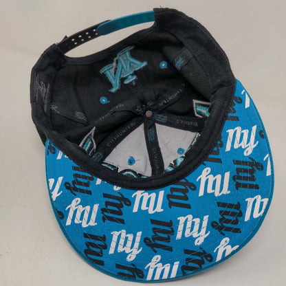 City Hunter Men's Snapback Hat Blue Black Adjustable New York Embroidered Logo