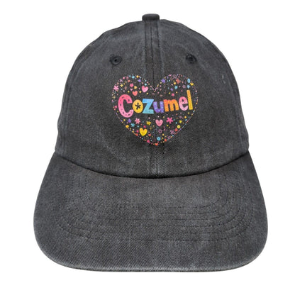 Cozumel Slideback Hat Black One Size Adjustable 6 Panel Vent Holes