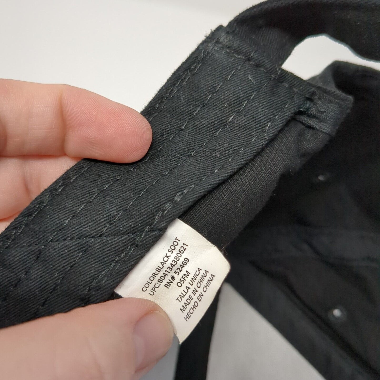 Unbranded Slideback Hat Black One Size Adjustable Vented Holes 6 Panel Blank