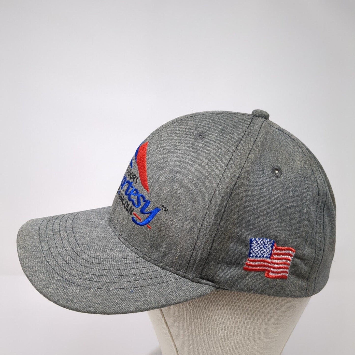 Phil Meador's Courtesy Ford Lincoln Strapback Hat Gray One Size Adjustable
