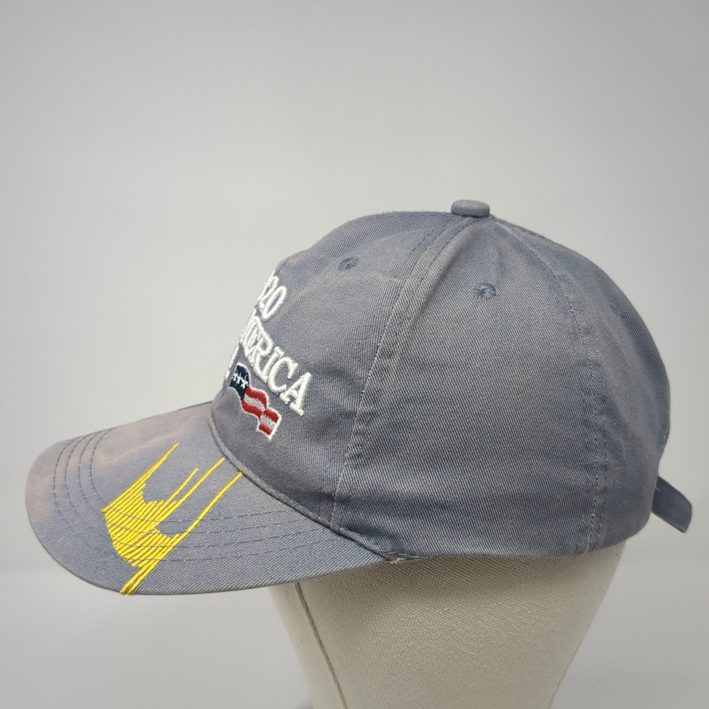 2020 Keep America Great! Slideback Hat Gray One Size Adjustable USA Flag