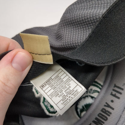 Spartans Fitted Hat Gray One Size Memory Fit Stretch Embroidered Logo