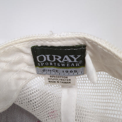 The Lodge At Palisades Creek Trucker Hat Pink One Size Mesh Back Ouray