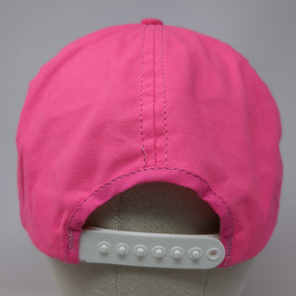Deflecta-Shield 5 Panel Pink One Size Snapback Hat Printed Logo Mesh Support