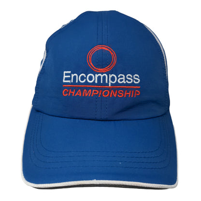 PGA Mens Encompass Championship Tour Strapback Hat Blue Size OS Embroidered Logo