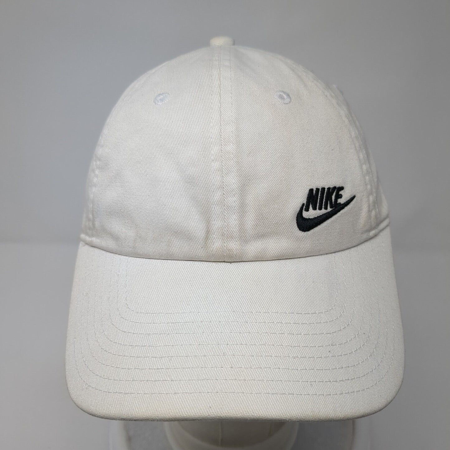 Nike Slideback Hat White Cream One Size Adjustable Embroidered Swoosh Heritage86