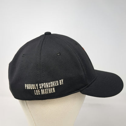 OC Sports Miami Marlins MLB Hat Black Baseball Cap L Stretch Fit Team Logo Fish