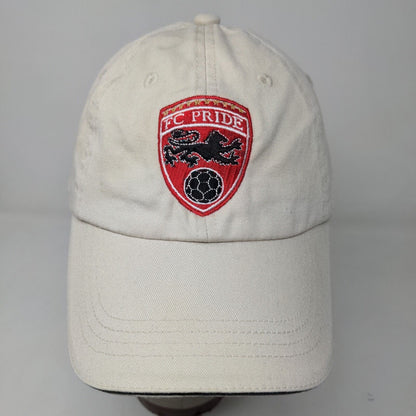 Port Authority Men's Strapback Hat Tan Embroidered Logo FC Pride