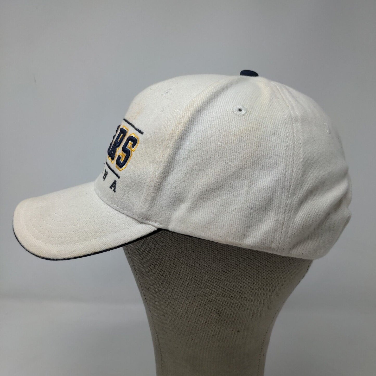 NBA Elevation Men's Strapback Hat Cream Size OSFA Embroidered Indiana Pacers